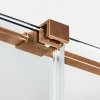 NEW TRENDY Drzwi wnękowe SMART COPPER BRUSHED 1D U 100x200 szkło czyste 8mm Active Shield 2.0 EXK-7643